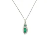 Emerald Diamond Pendant Necklace