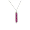 Ruby Diamond Bar Necklace