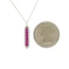 Ruby Diamond Bar Necklace