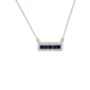 Sapphire Diamond Bar Necklace