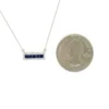 Sapphire Diamond Bar Necklace