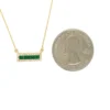 Emerald Bar Pendant Necklace