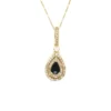 Teardrop Sapphire Pendant Necklace