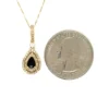 Teardrop Sapphire Pendant Necklace