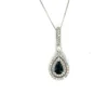 Teardrop Sapphire Pendant Necklace