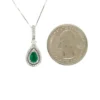 Pear Emerald Pendant Necklace