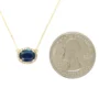 Oval Gemstone Halo Necklace