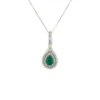 Pear Gemstone Halo Pendant