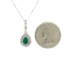 Pear Gemstone Halo Pendant