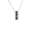 Ruby Diamond Bar Necklace