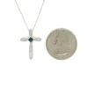 Diamond Gemstone Cross Necklace