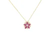 Floral Gemstone Pendant Necklace