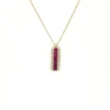 Baguette Gemstone Bar Necklace