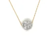 Cluster Diamond Pendant Necklace