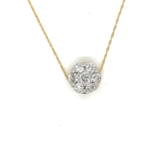 Cluster Diamond Pendant Necklace