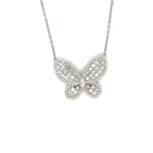 Butterfly Diamond Pendant Necklace