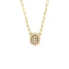 Oval Halo Diamond Necklace