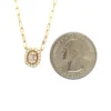 Oval Halo Diamond Necklace