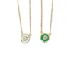Enamel Diamond Pendant Necklace