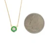 Enamel Diamond Pendant Necklace