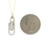 Diamond Paperclip Pendant Necklace