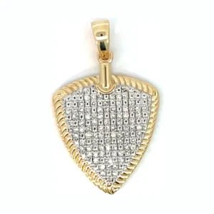 Shield Diamond Pendant Necklace