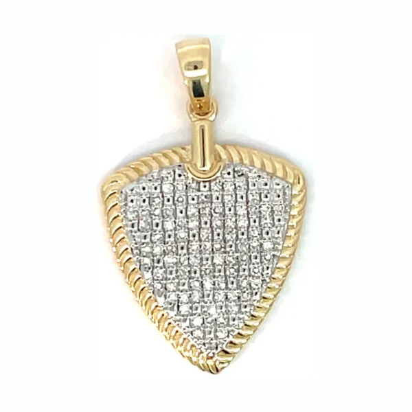 Shield Diamond Pendant Necklace