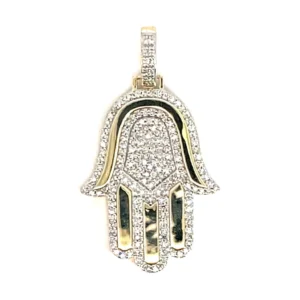 Hamsa Diamond Pendant Necklace