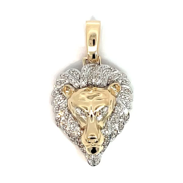 Diamond Lion Head Pendant