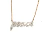 Diamond Peace Script Pendant