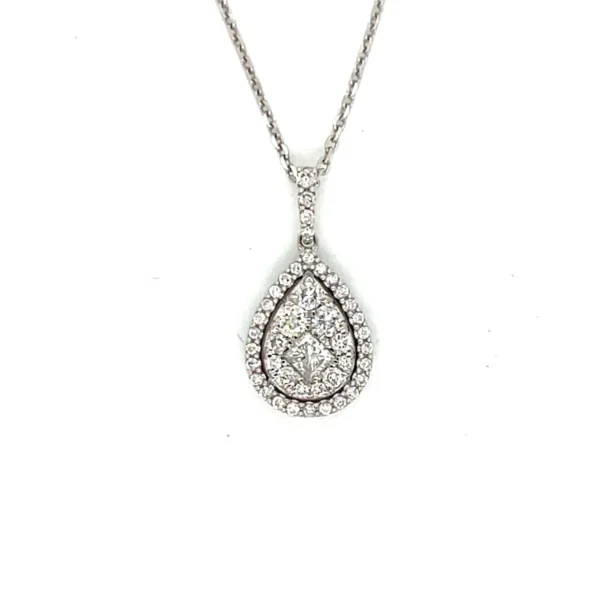 Teardrop Diamond Pendant Necklace