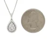 Teardrop Diamond Pendant Necklace