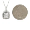 Cushion Halo Diamond Necklace