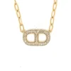 Diamond Anchor Link Necklace