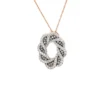 Twisted Diamond Circle Necklace