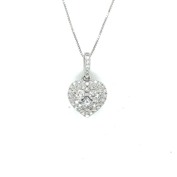 Heart Diamond Pendant Necklace