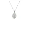 Oval Diamond Halo Pendant