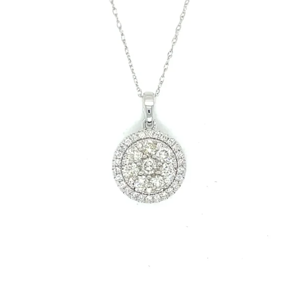 Round Diamond Halo Pendant