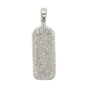 Diamond Dog Tag Pendant