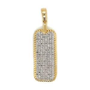 Diamond Dog Tag Pendant