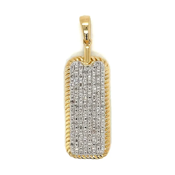 Diamond Dog Tag Pendant