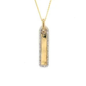 Diamond Bar Pendant Necklace