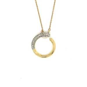 Open Circle Diamond Pendant