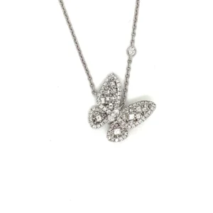 Butterfly Diamond Pendant Necklace
