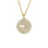 Diamond Disc Pendant Necklace