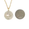 Diamond Disc Pendant Necklace