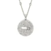 Diamond Disc Pendant Necklace