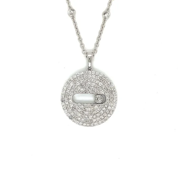 Diamond Disc Pendant Necklace