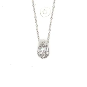 Teardrop Diamond Pendant Necklace