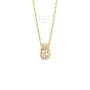Teardrop Diamond Pendant Necklace